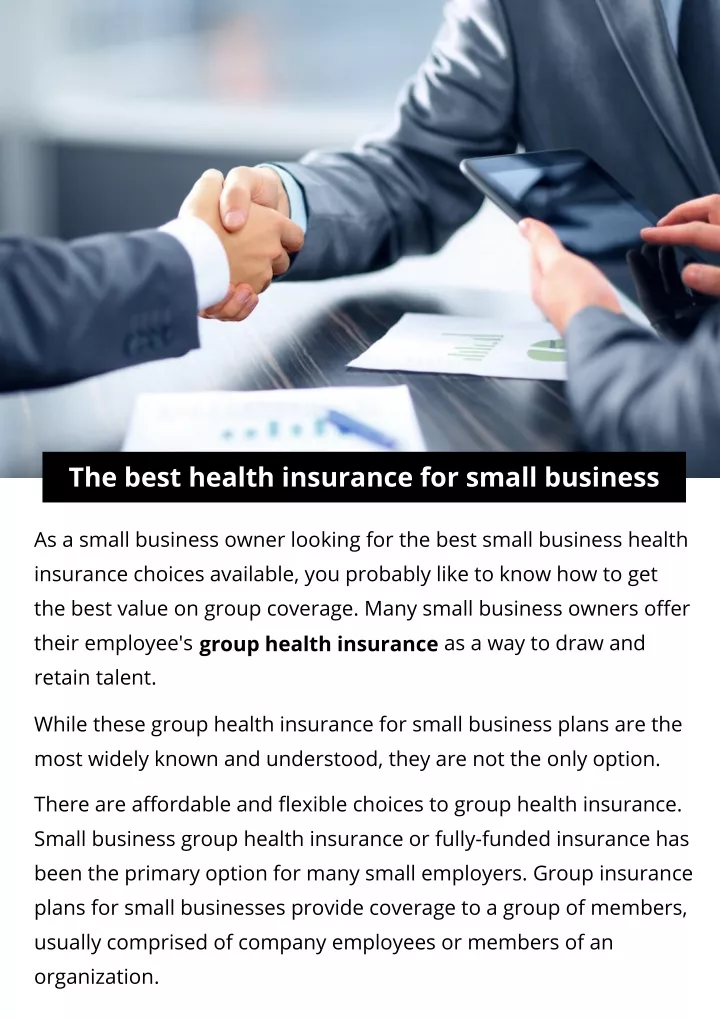 PPT - The best health insurance for small business PowerPoint