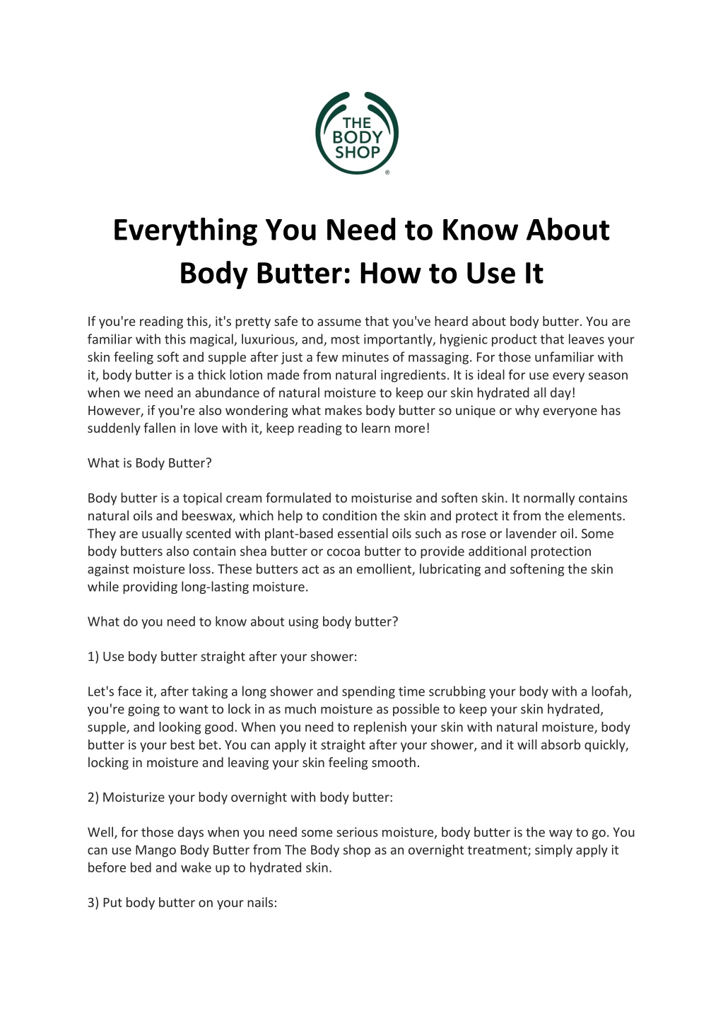 PPT Everything You Need to Know About Body Butter How to Use It