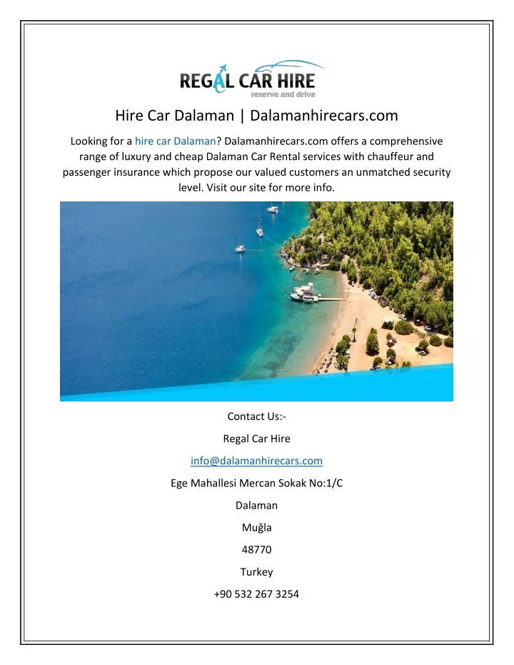 pegasus car hire dalaman