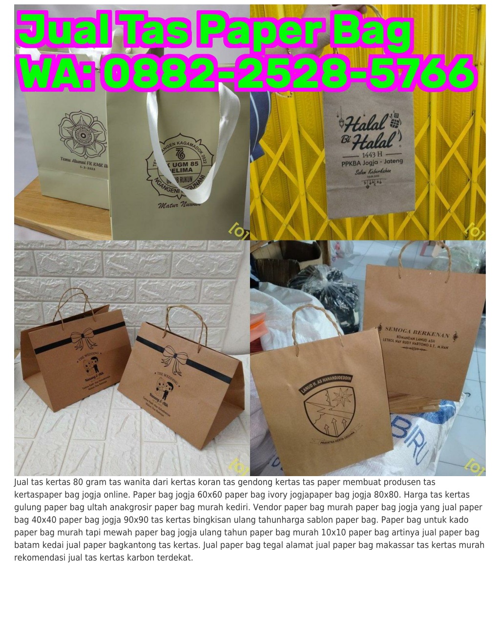 Ppt Wa Paper Bag Ukuran Besar Tas Jinjing Kertas Powerpoint Presentation Id