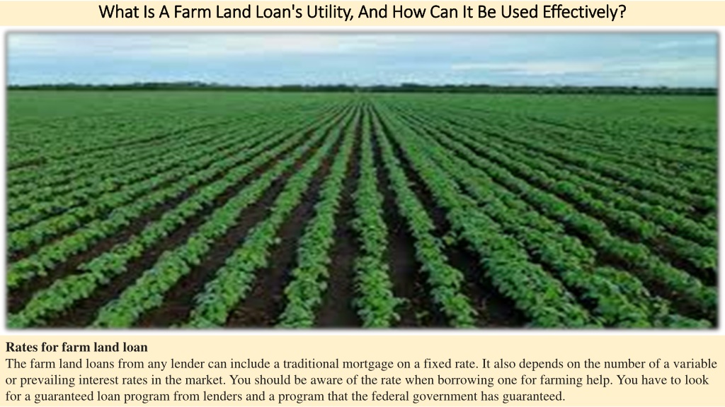 ppt-what-is-a-farm-land-loan-s-utility-and-how-can-it-be-used