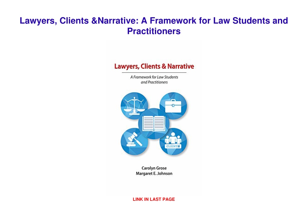 PPT - [pdf] full download Lawyers, Clients & Narrative: A Framework for ...
