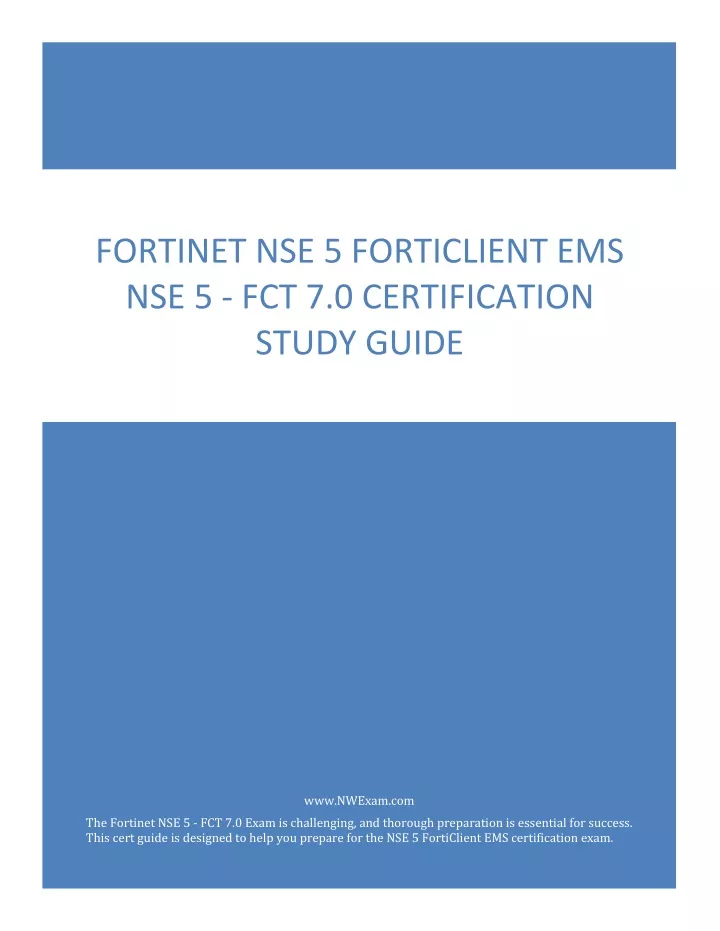 NSE5_FCT-7.0 Reliable Test Blueprint