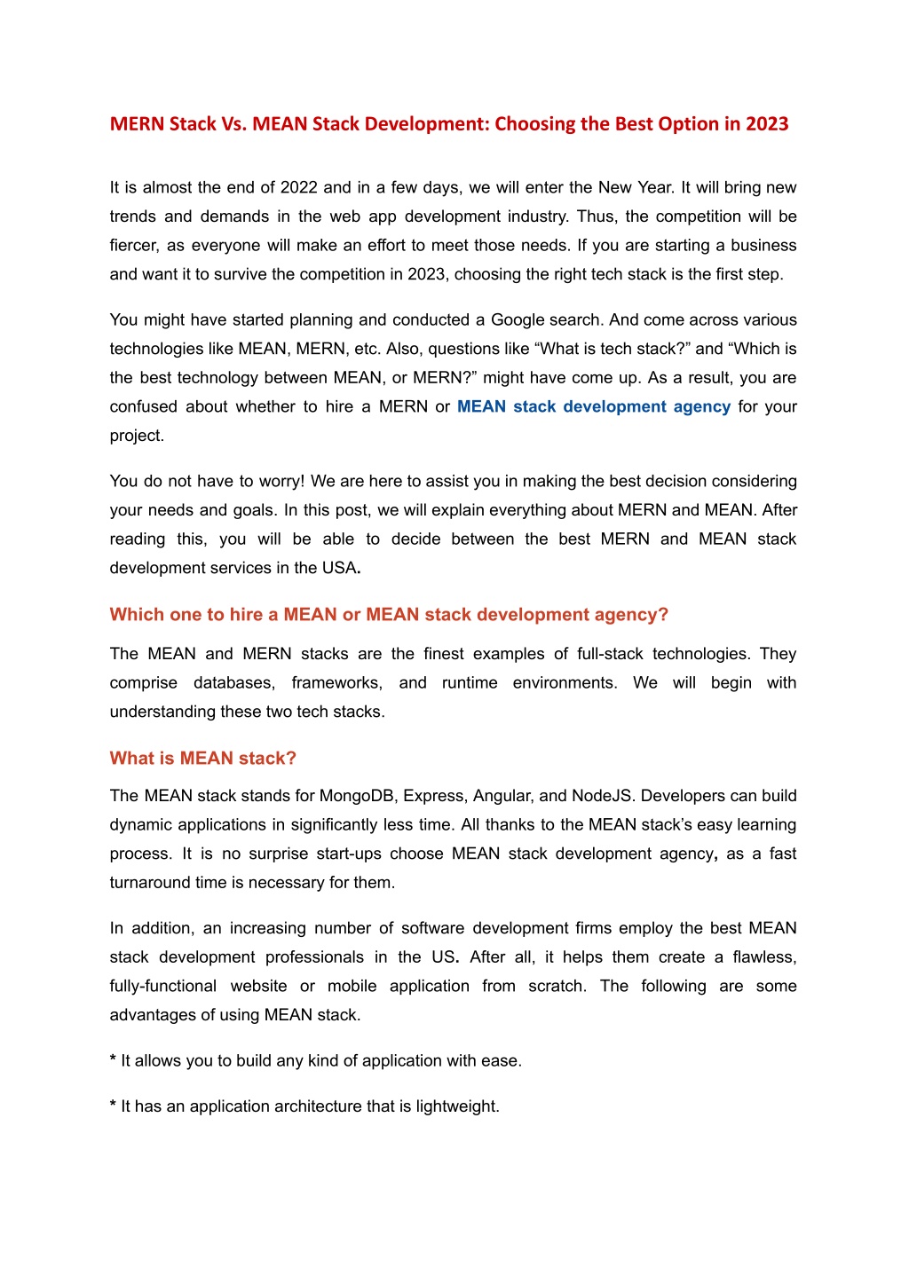 Ppt Mern Stack Vs Mean Stack Development Choosing The Best Option