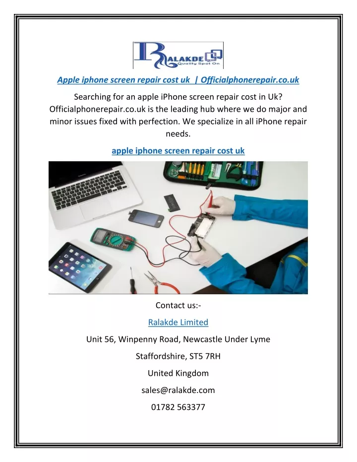 apple iphone screen repair cost uk