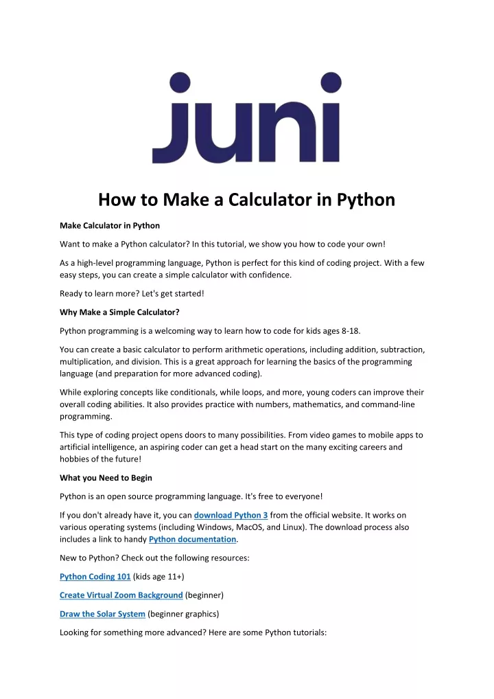 PPT - How to Make a Calculator in Python PowerPoint Presentation, free ...