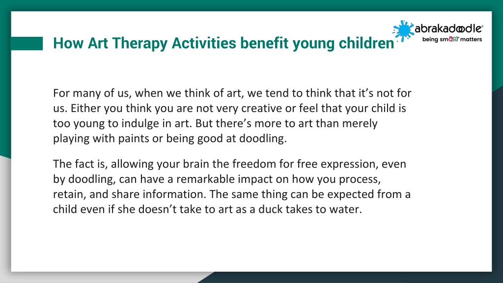 PPT - How Art Therapy Activities benefit young children PowerPoint ...