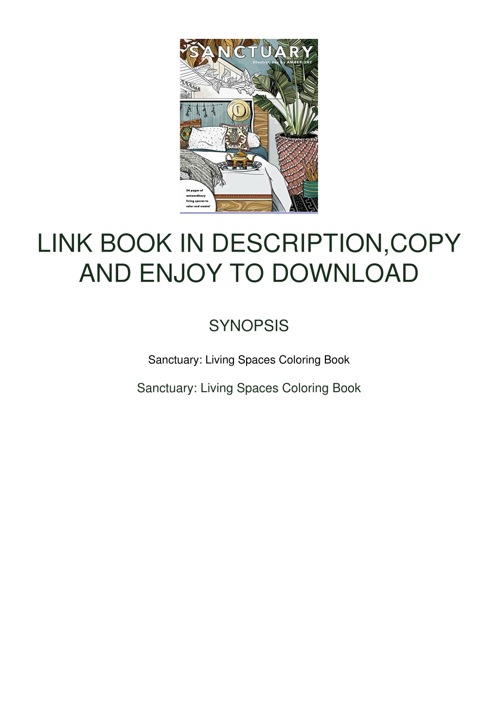 PPT GET [PDF] ((DOWNLOAD)) Sanctuary Living Spaces Coloring Book