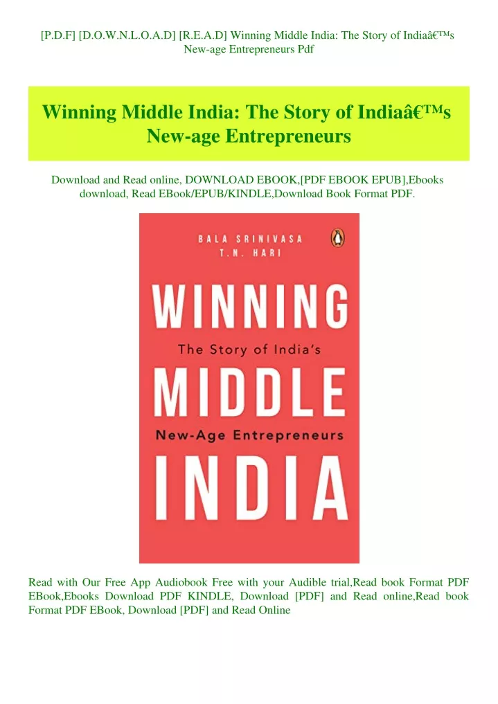 PPT - [P.D.F] [D.O.W.N.L.O.A.D] [R.E.A.D] Winning Middle India The ...