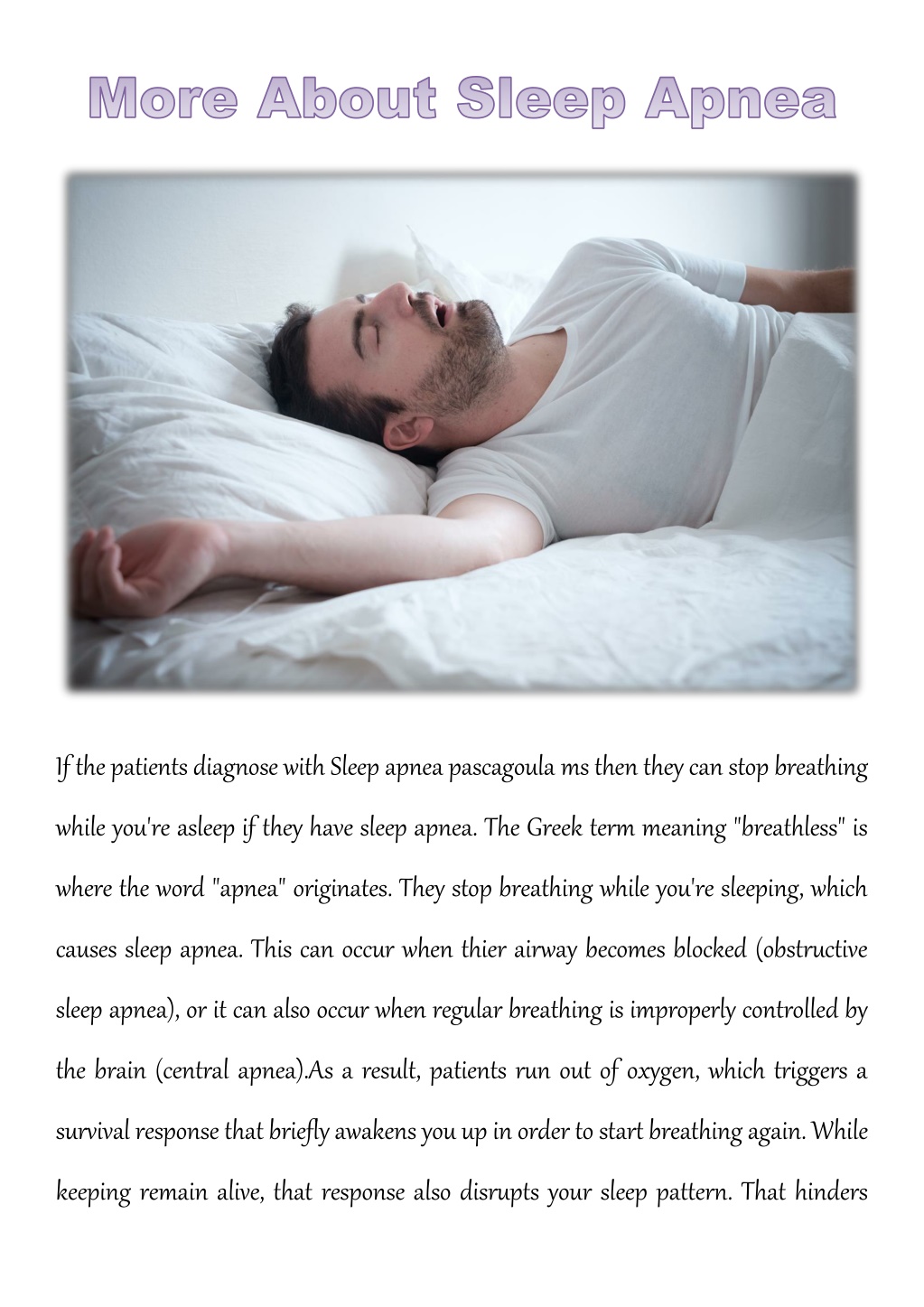 Ppt More About Sleep Apnea Powerpoint Presentation Free Download