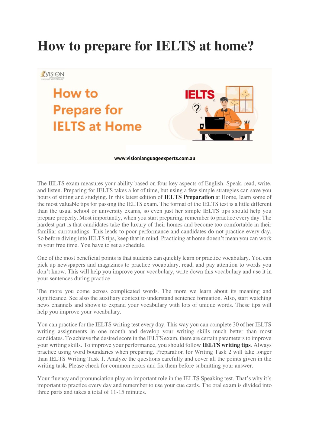 PPT - How To Prepare For IELTS At Home? PowerPoint Presentation, Free ...