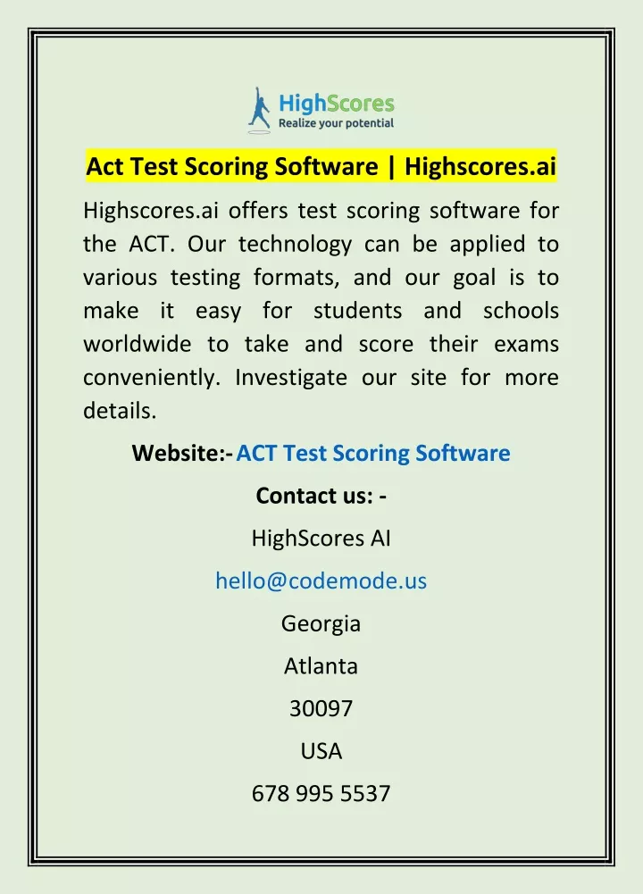 ppt-act-test-scoring-software-highscores-ai-powerpoint-presentation