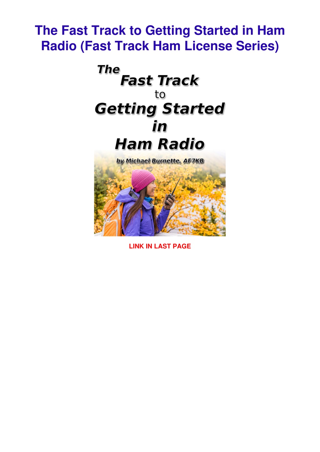 Ppt pdf download the fast track to getting started in ham radio