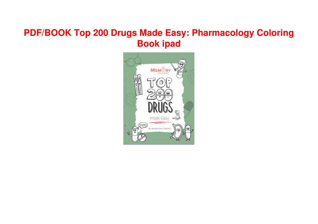 PPT PDF/BOOK Top 200 Drugs Made Easy Pharmacology Coloring Book ipad