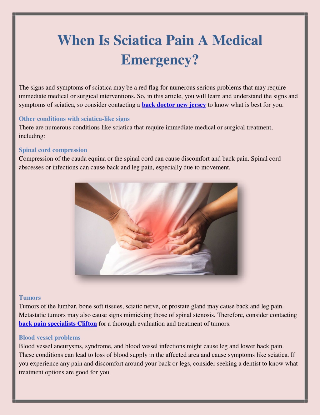 PPT - When Is Sciatica Pain A Medical Emergency? PowerPoint ...