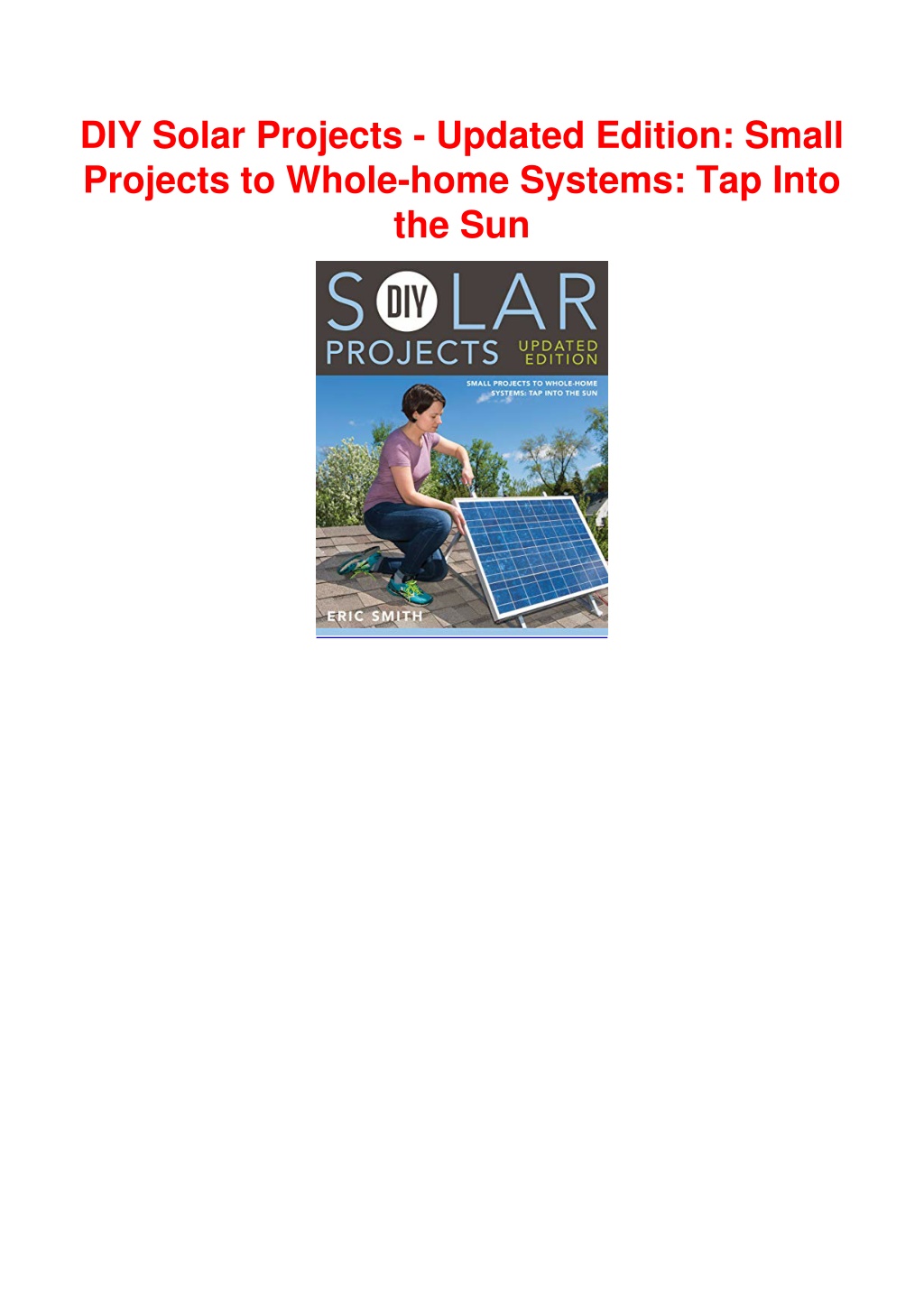 PPT - (PDF/DOWNLOAD) DIY Solar Projects - Updated Edition: Small ...