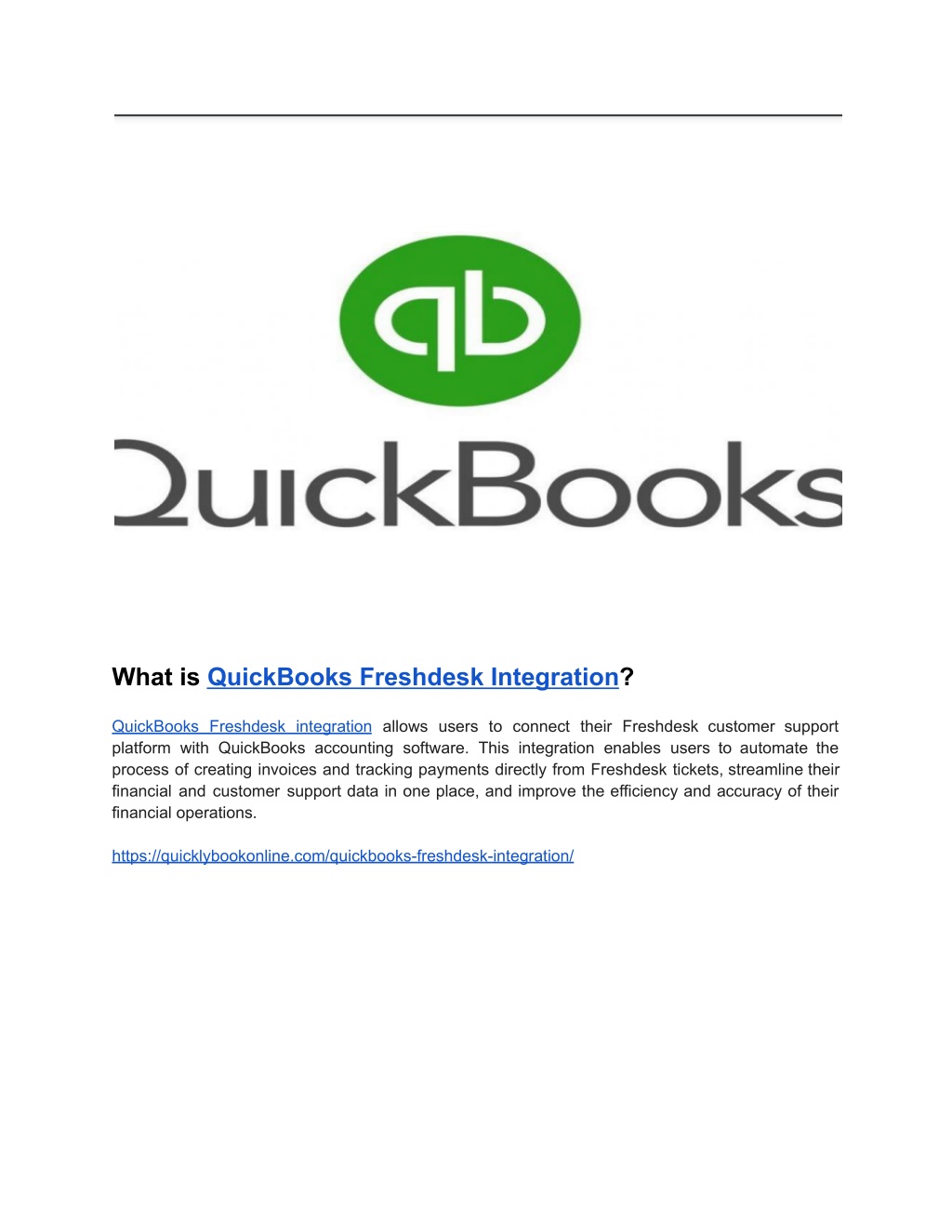 PPT - What is QuickBooks Freshdesk Integration PowerPoint Presentation ...