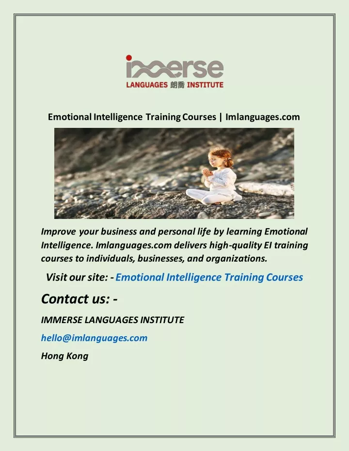 Emotional Intelligence Training Courses