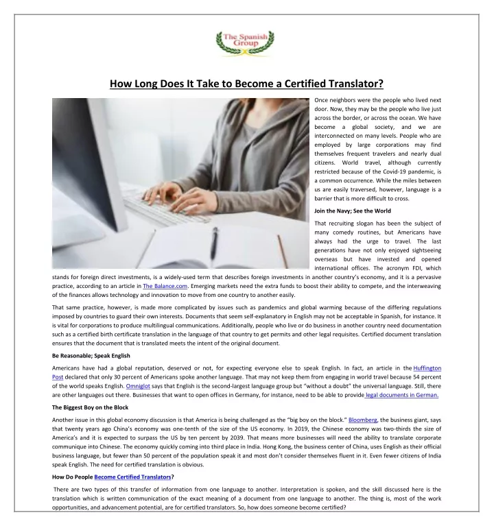 PPT How Long Does It Take to a Certified Translator