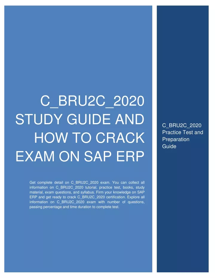 PPT - C_BRU2C_2020 Study Guide and How to Crack Exam on SAP ERP Sns-Brigh10