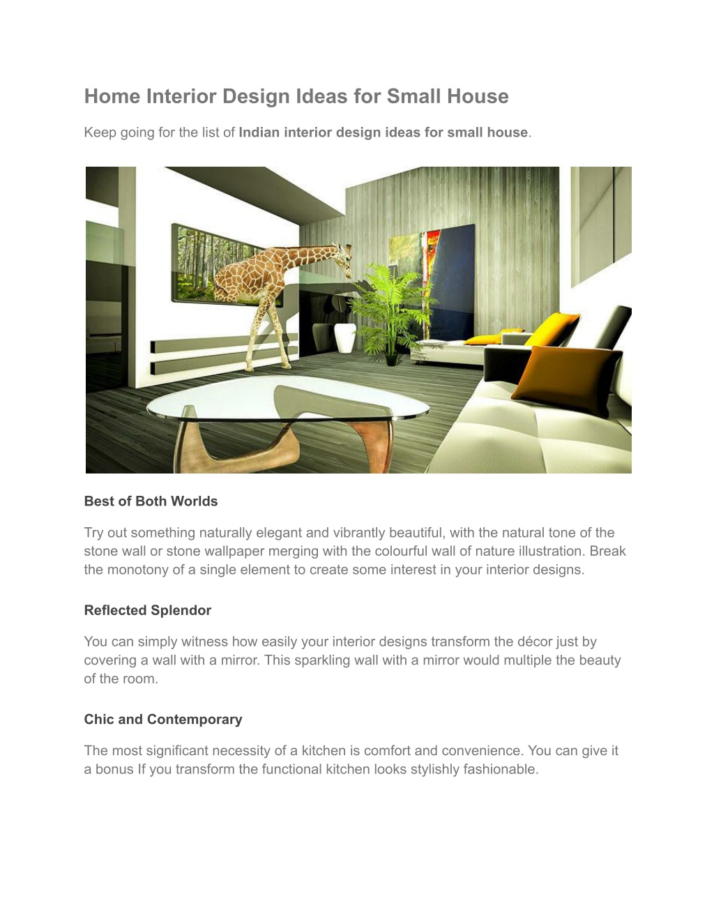PPT - SURPRISING INDIAN INTERIOR DESIGN IDEAS FOR SMALL HOUSE ...