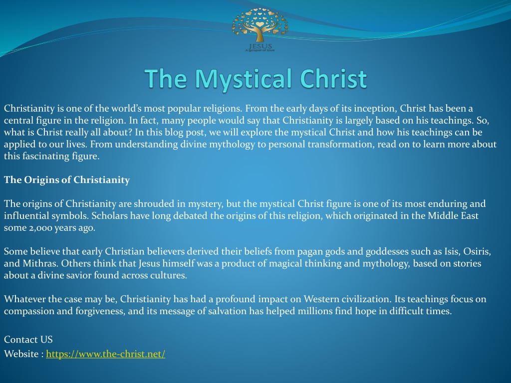 PPT - The Mystical Christ PowerPoint Presentation, Free Download - ID ...