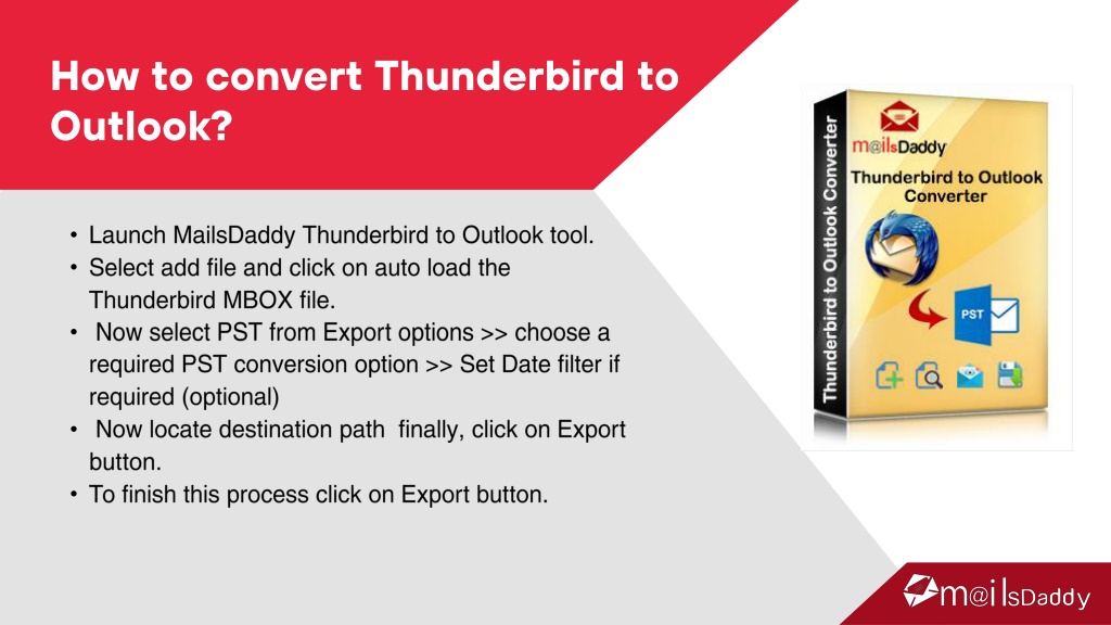 PPT - MailsDaddy : Thunderbird To Outlook PowerPoint Presentation, Free ...