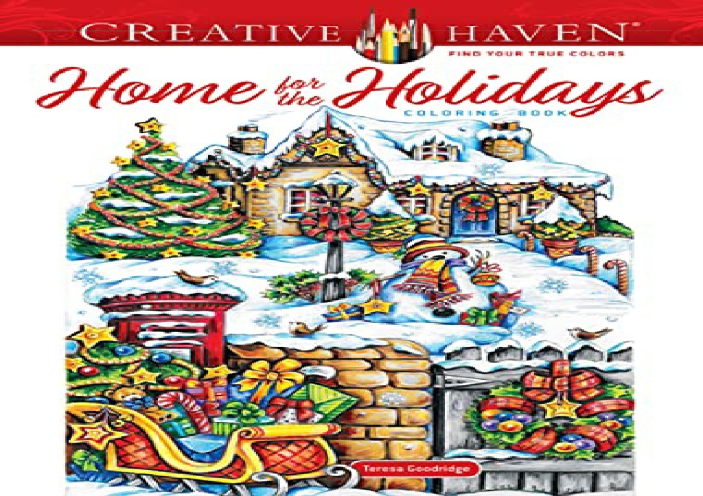 PPT - PDF Creative Haven Home for the Holidays Coloring Book (Creative ...