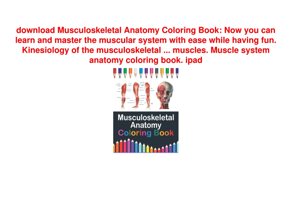 PPT download Musculoskeletal Anatomy Coloring Book Now you can learn