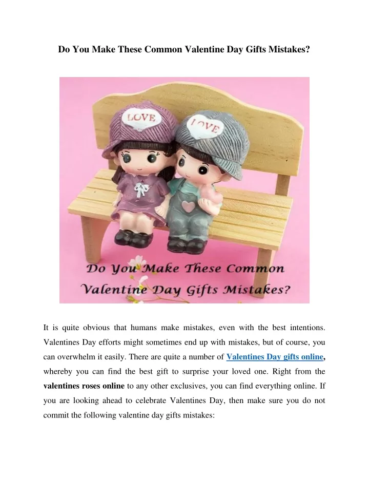 PPT Do You Make These Common Valentine Day Gifts Mistakes PowerPoint