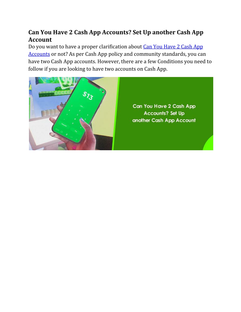 PPT Can You Have 2 Cash App Accounts? Set Up another Cash App Account