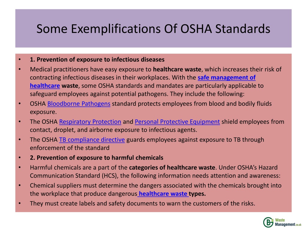 PPT - WHAT IS THE ROLE OF OSHA REGULATION IN THE HEALTHCARE INDUSTRY ...