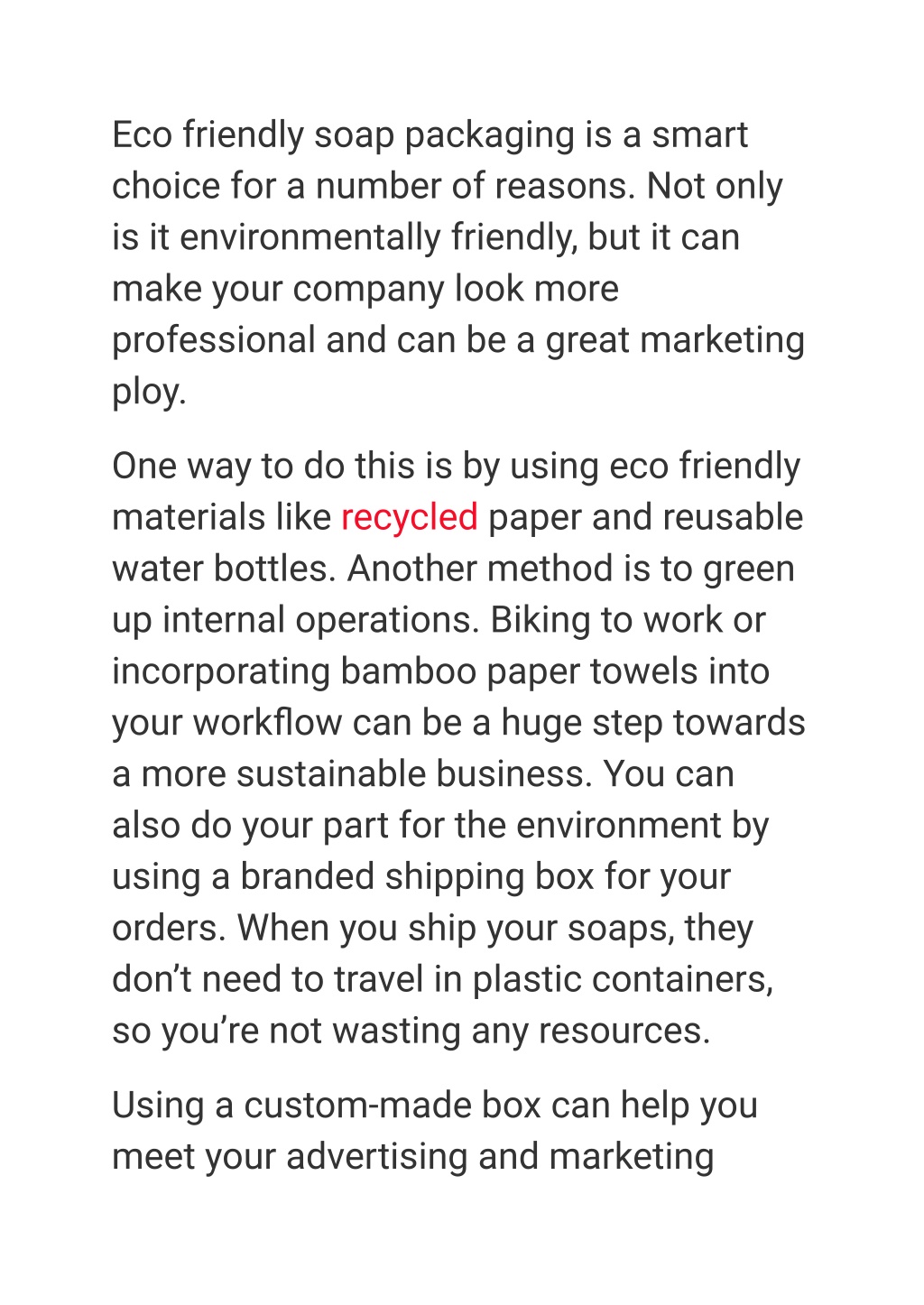 PPT The Three Main Objects in Eco friendly soap packaging PowerPoint