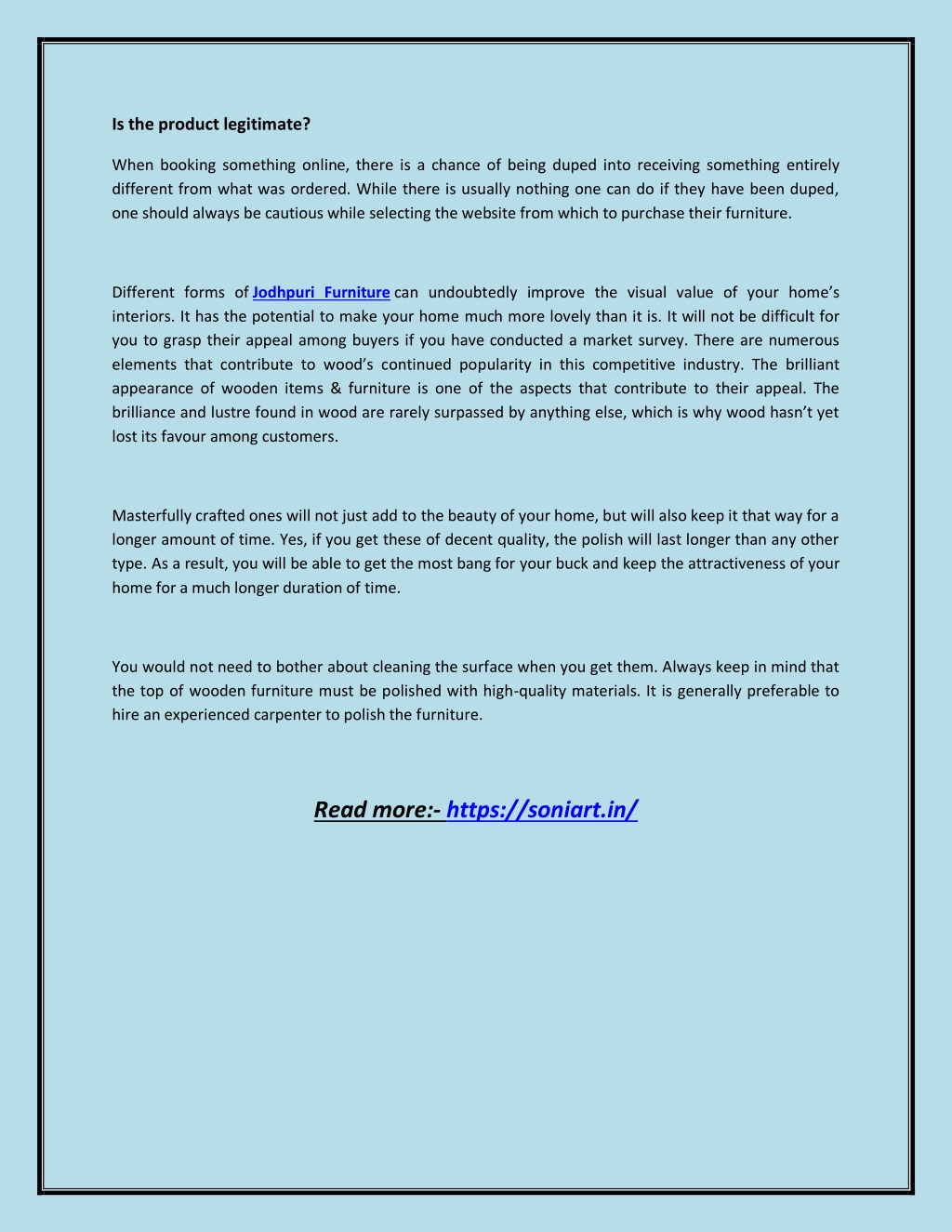 PPT Are You Buying Indian Wooden Furniture Online PowerPoint