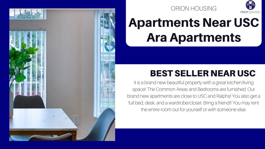 PPT The best USC Apartments , are here with Orion Housing PowerPoint