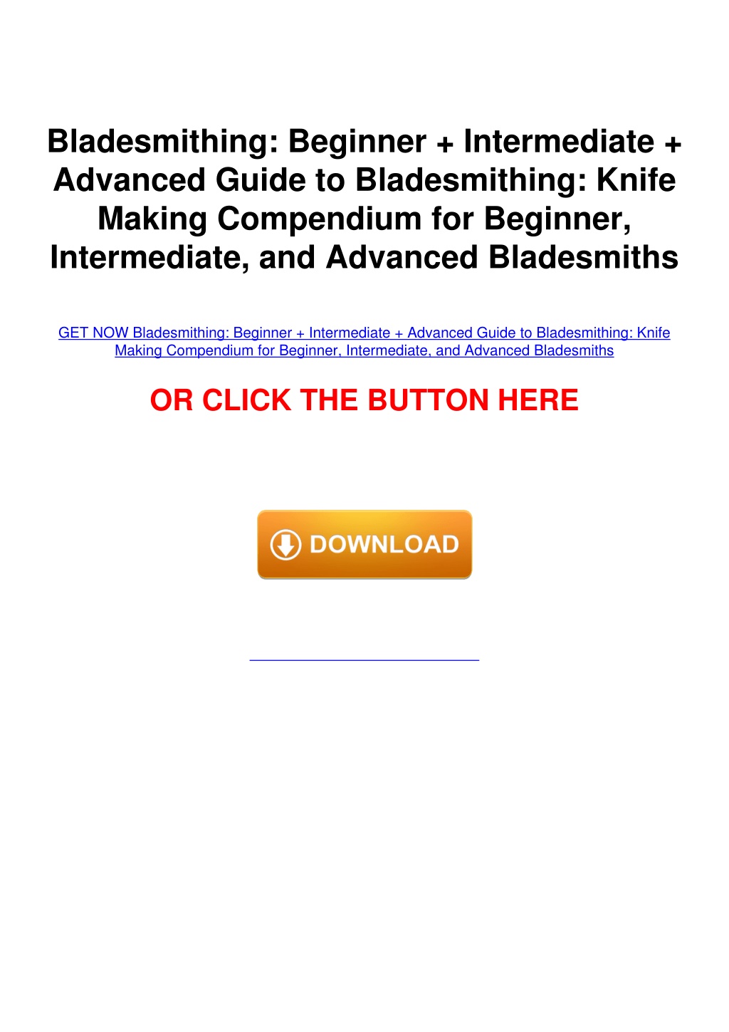 PPT - (PDF/DOWNLOAD) Bladesmithing: Beginner Intermediate Advanced ...