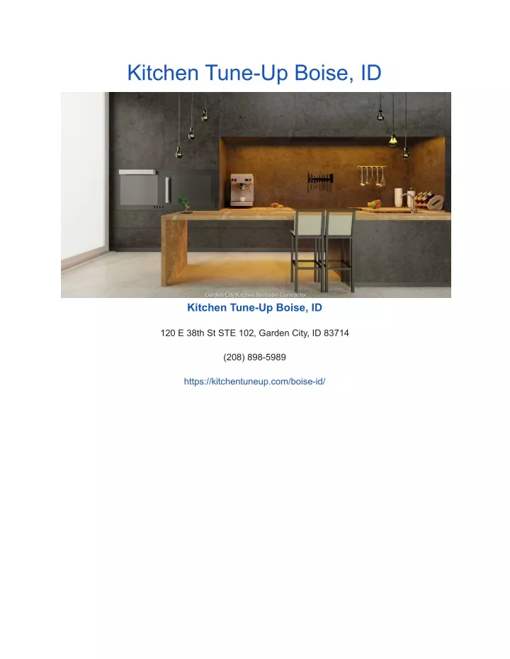 PPT Kitchen TuneUp Boise, ID PowerPoint Presentation, free download