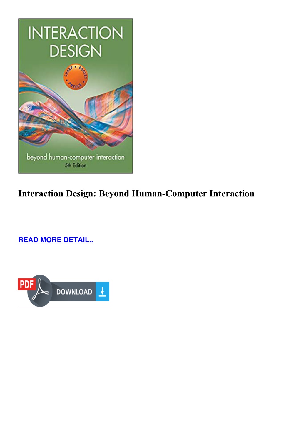 PPT Interaction Design Beyond Human Computer Interaction PowerPoint