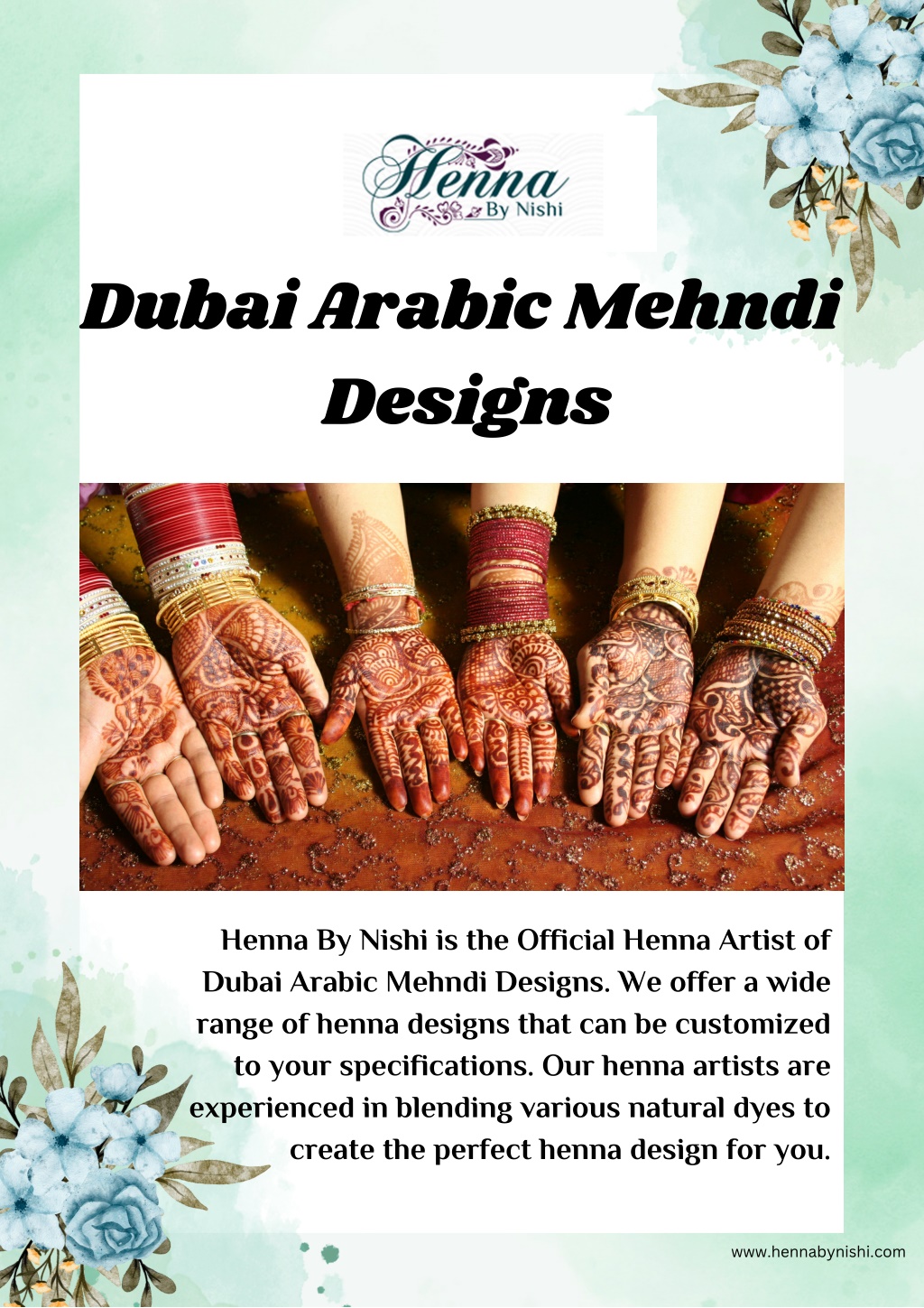 Dubai Arabic Mehndi Designs | Henna By Nishi by Henna By Nishi - Issuu