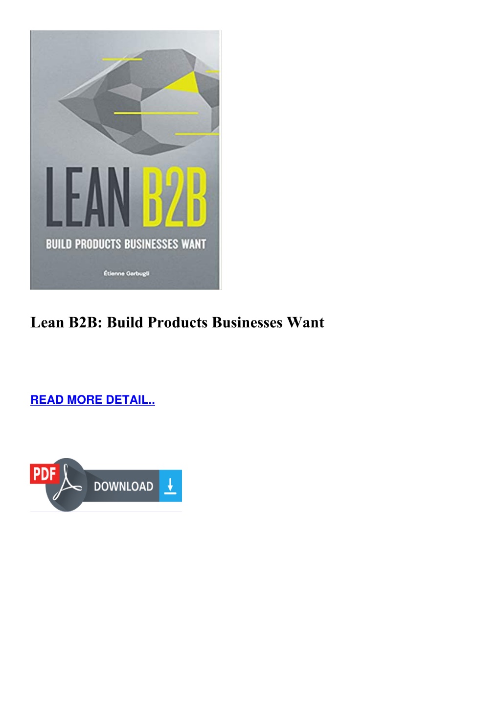 PPT - Lean B2B Build Products Businesses Want PowerPoint Presentation ...