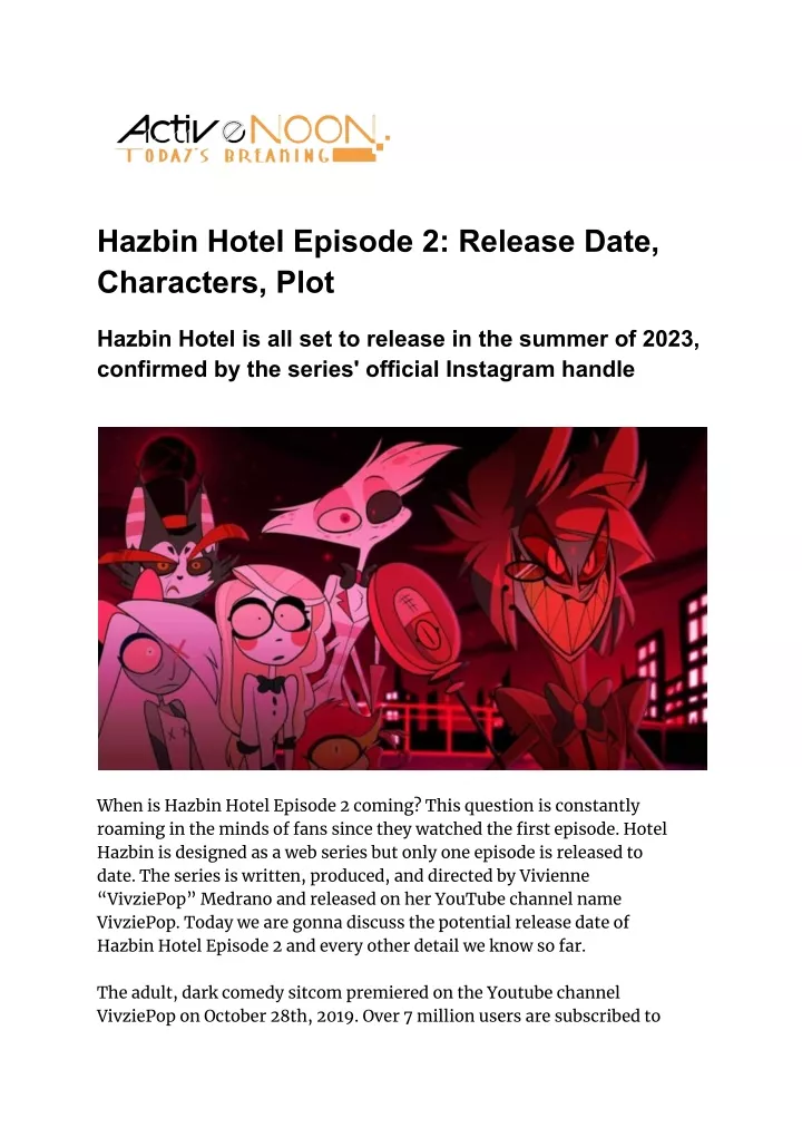 PPT - Hazbin Hotel Episode 2: Release Date, Characters, Plot PowerPoint