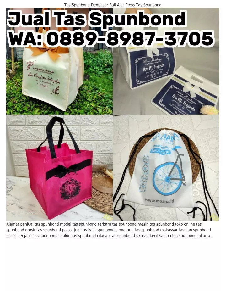 Ppt Wa Grosir Tas Spunbond Cimahi Distributor Tas Spunbond Surabaya