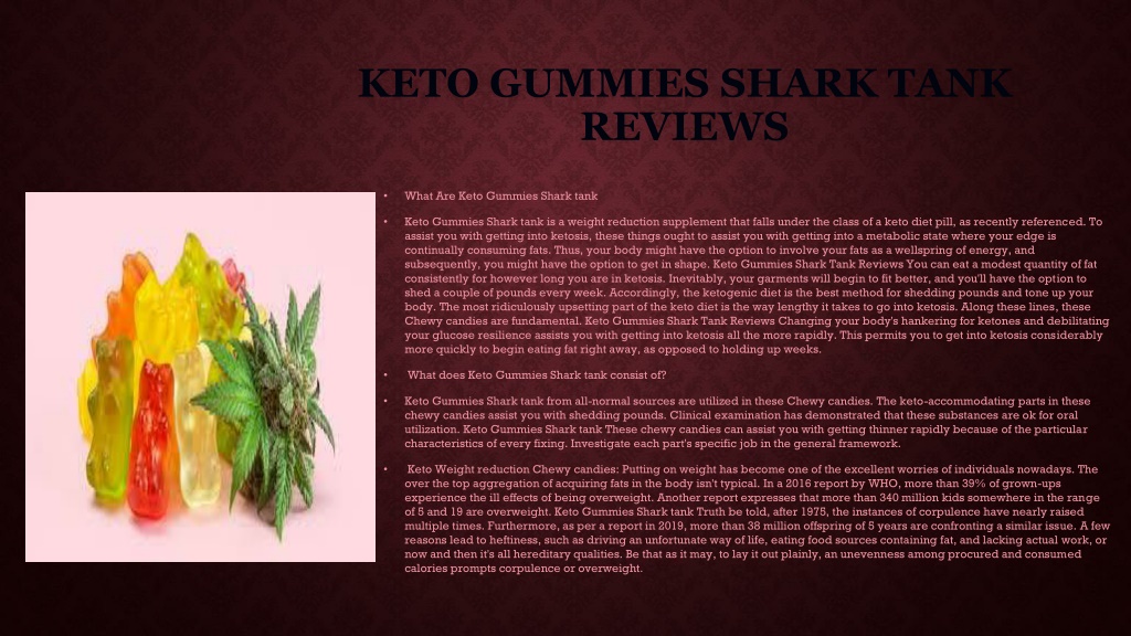 Ppt Keto Shark Tank Gummies Powerpoint Presentation Free Download