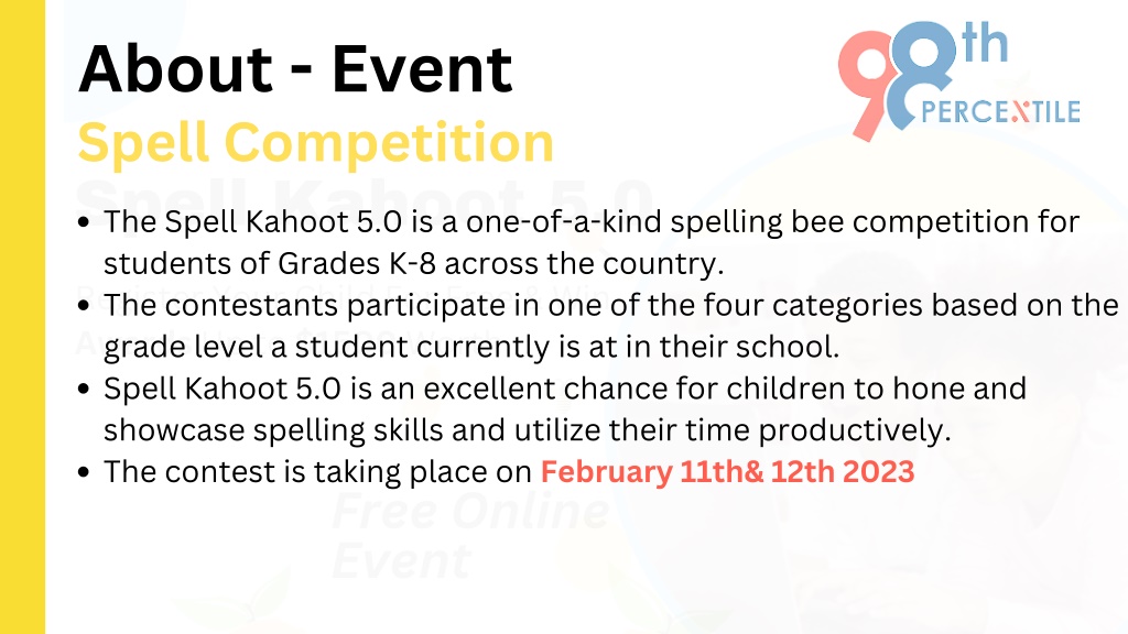 PPT - Spell Competition | Register For Free & Win $1500 Awards