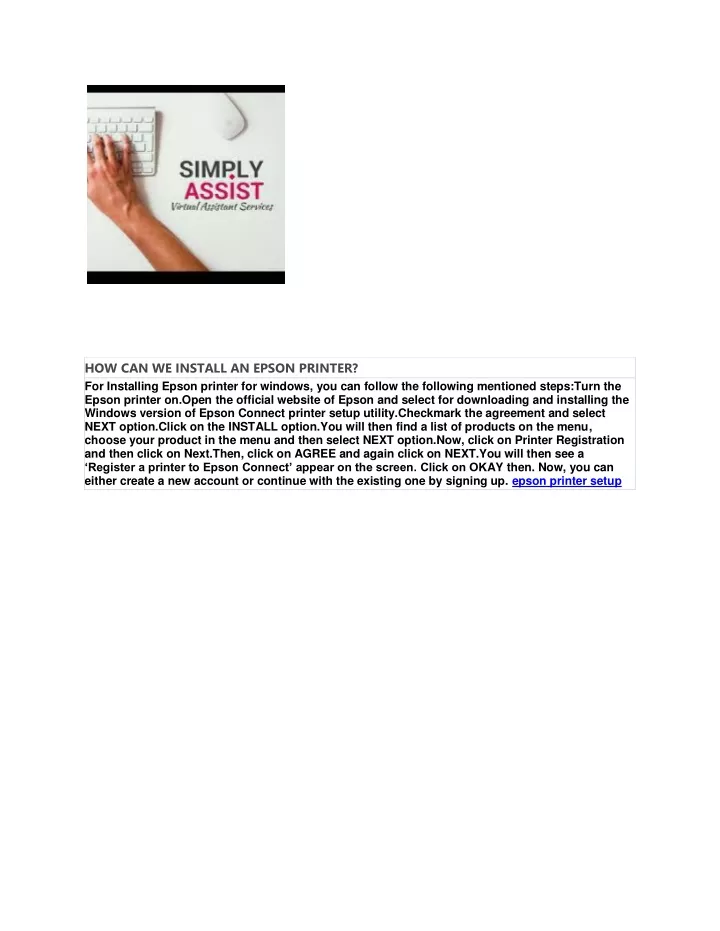 PPT HOW CAN WE INSTALL AN EPSON PRINTER PowerPoint Presentation 