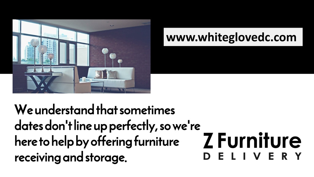 PPT White Glove Furniture Delivery Service PowerPoint Presentation