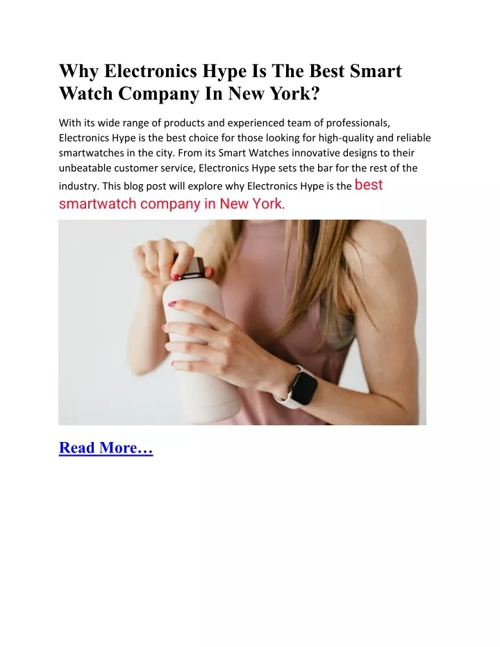 PPT Why Electronics Hype Is The Best Smart Watch Company In New York