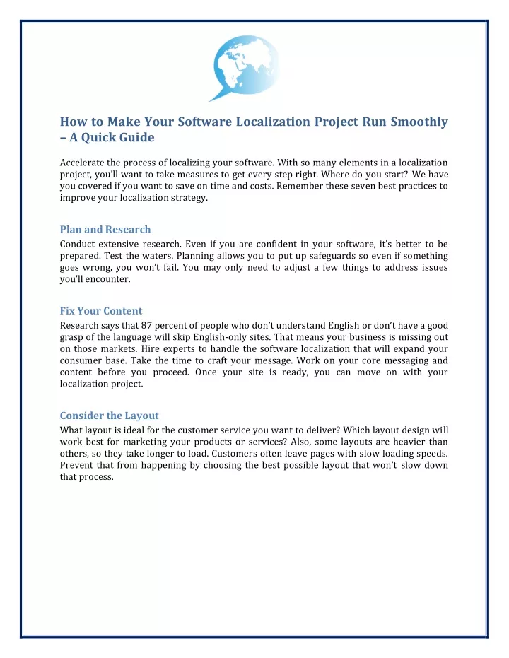 PPT - How to Make Your Software Localization Project Run Smoothly – A ...