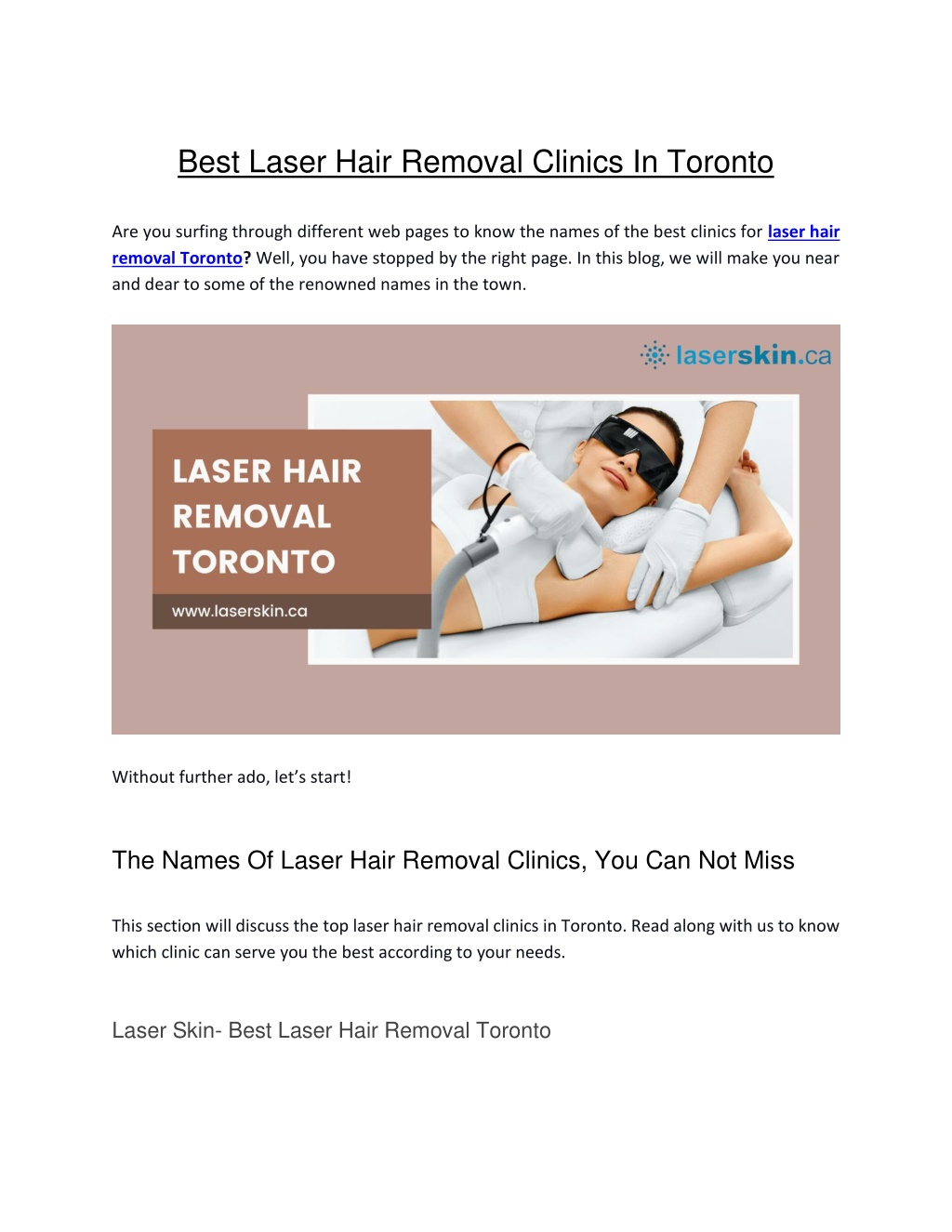 Ppt Best Laser Hair Removal Clinics In Toronto Powerpoint Presentation Id11930285 6192