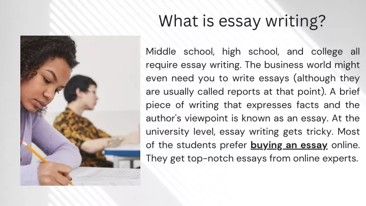 what is essay writing ppt